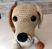 Doxie Organizer dachshund dog basket crochet pattern
