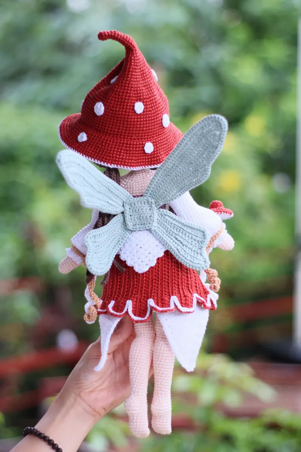 Crochet Doll Pattern, Florie the Mushroom Fairy