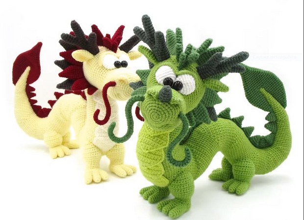 amigurumi crochet pattern, chinese dragon