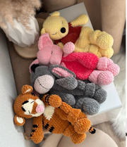 4 in 1 Winnie the Pooh Crochet Pattern: Piglet, Donkey, Tiger Amigurumi Comforter