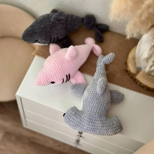 2 in 1 White Shark and Hammerhead Shark Crochet Pattern