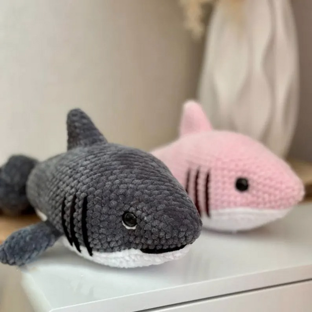 2 in 1 White Shark and Hammerhead Shark Crochet Pattern