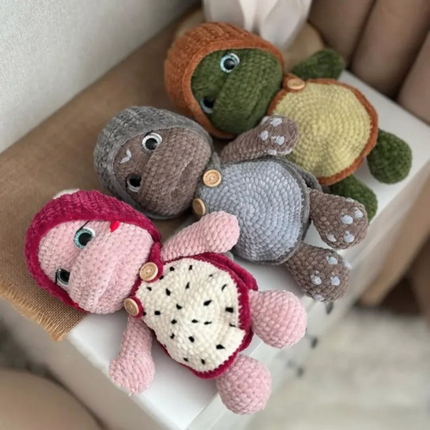 3 adorable Turtles Crochet Pattern