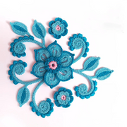 SET Irish Crochet Flower Leaf PATTERN