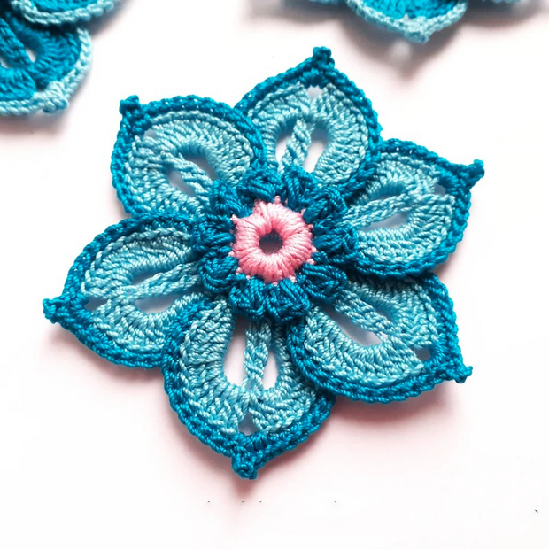 SET Irish Crochet Flower Leaf PATTERN