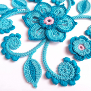 SET Irish Crochet Flower Leaf PATTERN