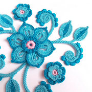 SET Irish Crochet Flower Leaf PATTERN