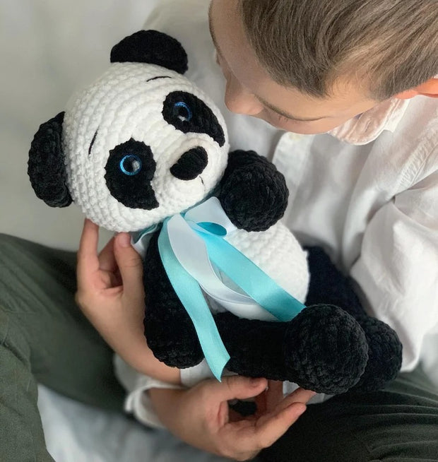 Panda bear toy amigurumi pattern