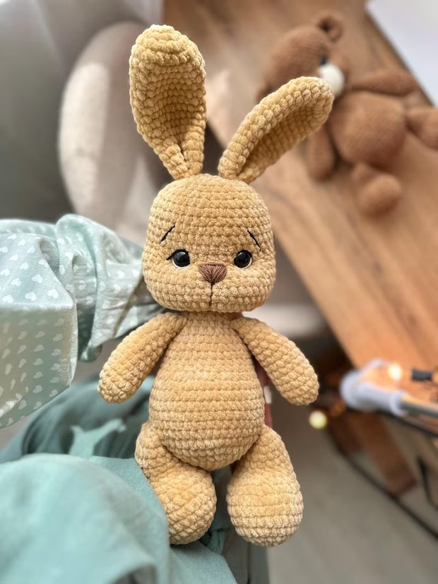 Crochet plush Bear and Bunny Pattern.