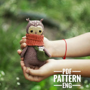 PATTERN eagle owl amigurumi toy with accessorie