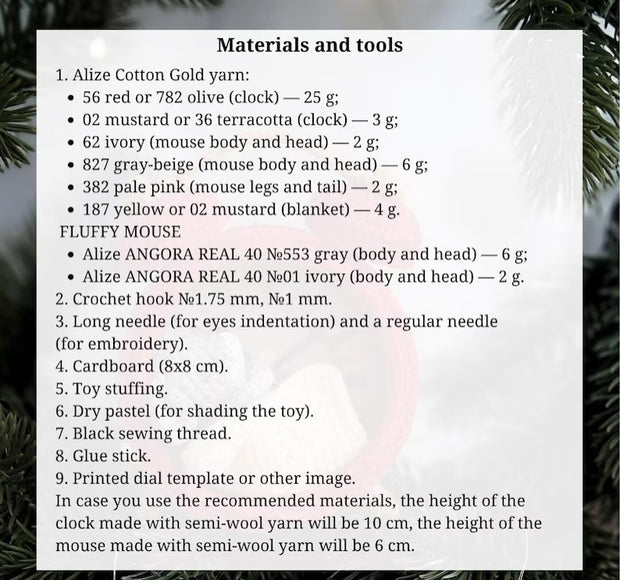 Mouse in the Clock – Crochet Pattern