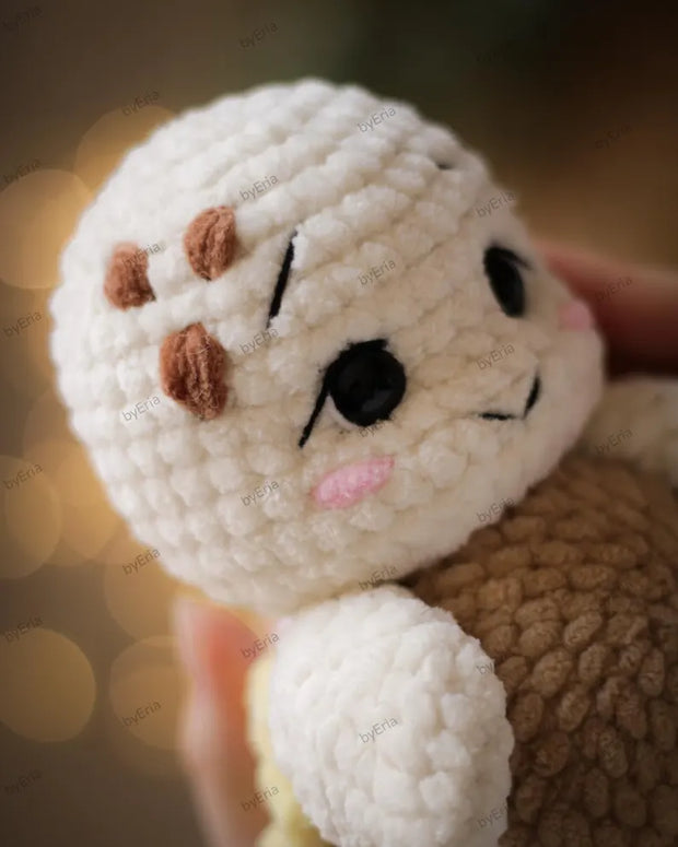 Plush Turtle with Flowers Crochet pattern
