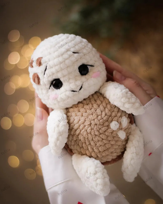 Plush Turtle with Flowers Crochet pattern