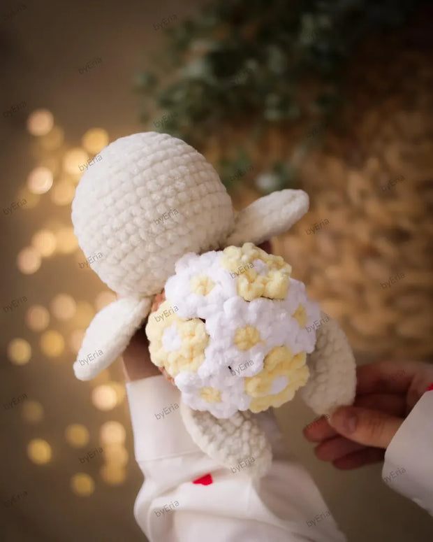 Plush Turtle with Flowers Crochet pattern