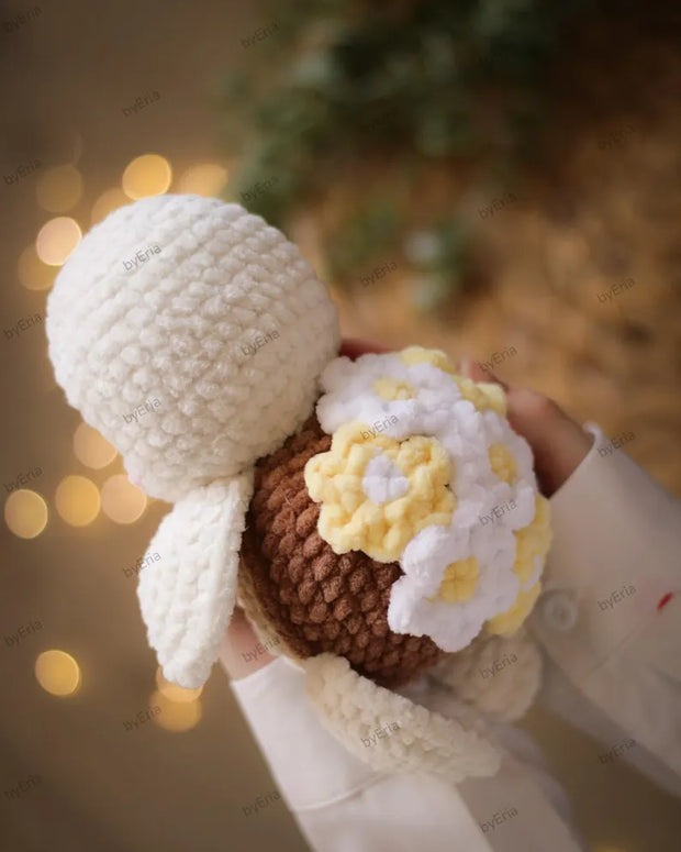 Plush Turtle with Flowers Crochet pattern