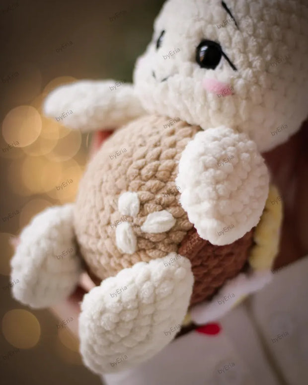 Plush Turtle with Flowers Crochet pattern
