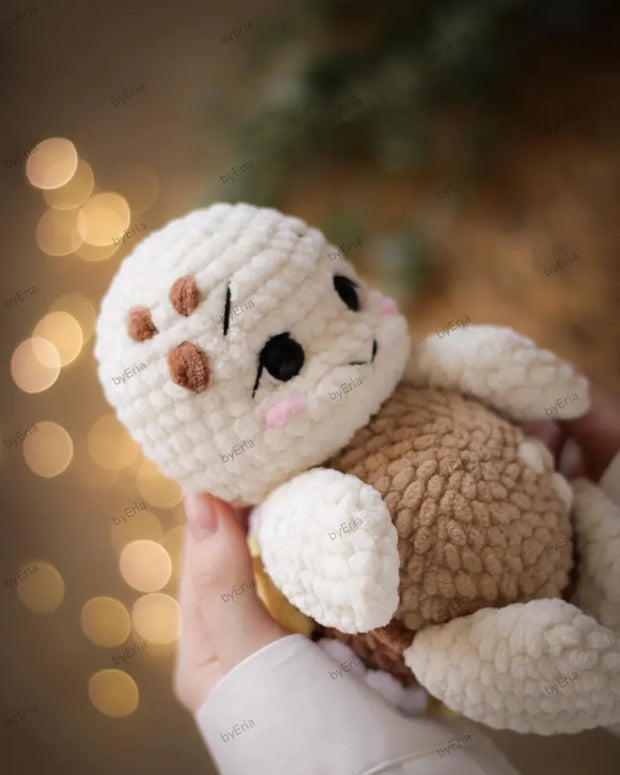 Plush Turtle with Flowers Crochet pattern