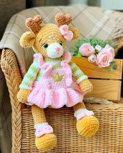 Deer in a dress Amigurumi, Christmas Crochet Pattern