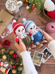 Crochet pattern snowman amigurumi