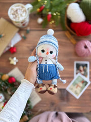 Crochet pattern snowman amigurumi