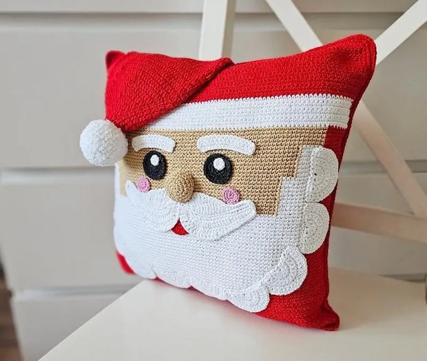 Santa Claus Crochet Pillow Pattern