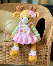 Deer in a dress Amigurumi, Christmas Crochet Pattern