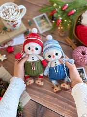 Crochet pattern snowman amigurumi