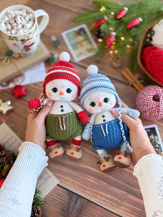 Crochet pattern snowman amigurumi