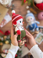 Crochet pattern snowman amigurumi