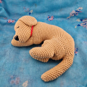 Sleeping Labrador no-sew crochet pattern